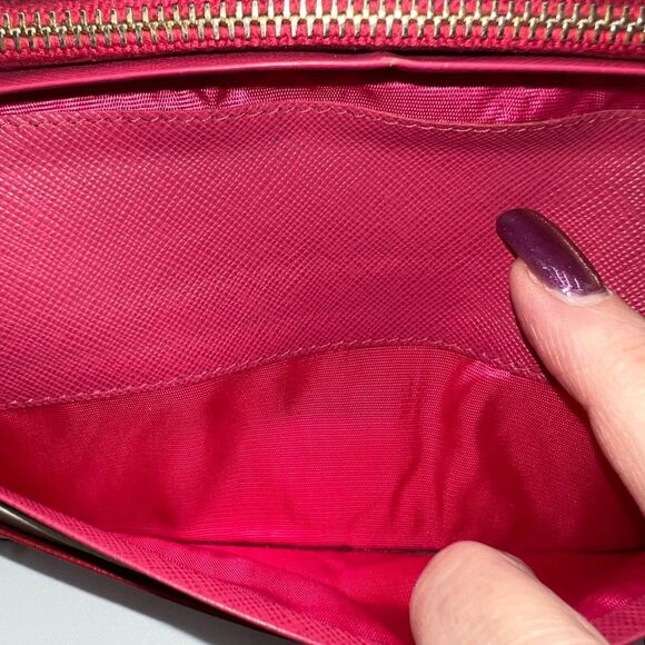 Prada Saffiano Pink and Cream Interior Long Wallet RARE - Picture 13 of 16